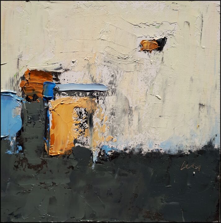 Painting titled "November abstractio…" by Kazimierz Mordarski, Original Artwork, Oil