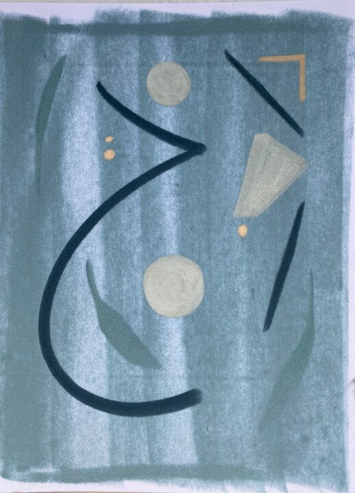 Bleu gris 图画, 19.7x15.8 in