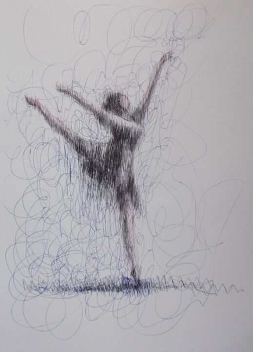 ballet dancer 3 图画, 13.8x9.8 in