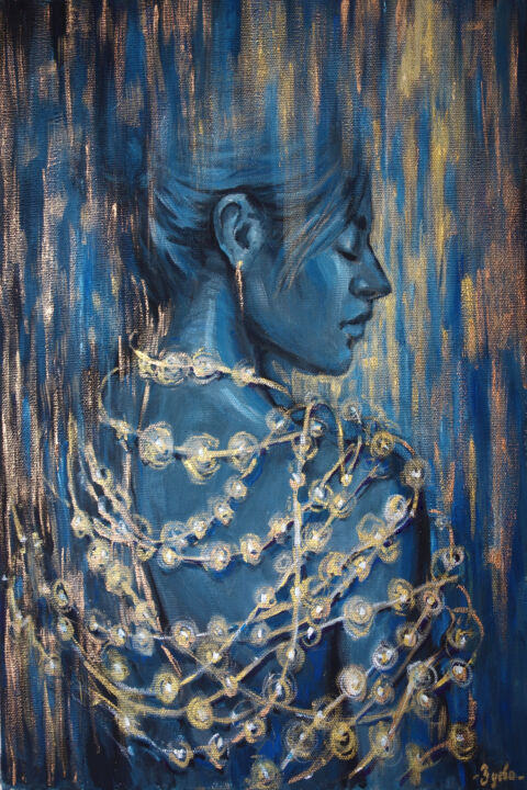 Pittura intitolato "WARM LIGHTS - origi…" da Nadezhda Zueva, Opera d'arte originale, Acrilico Montato su Telaio per barella…