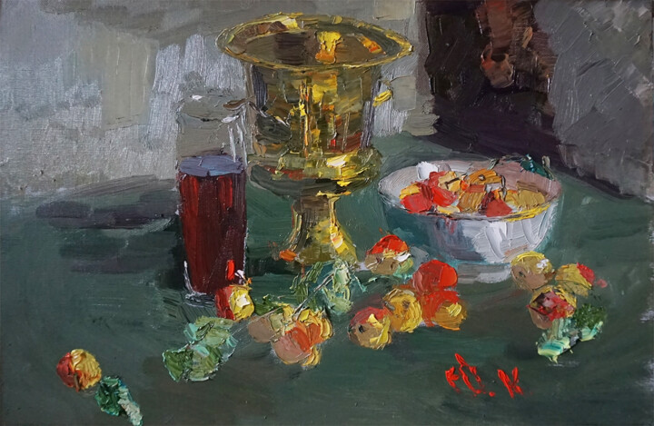 Siberian small apples. 绘画, 14.6x21.7 in
