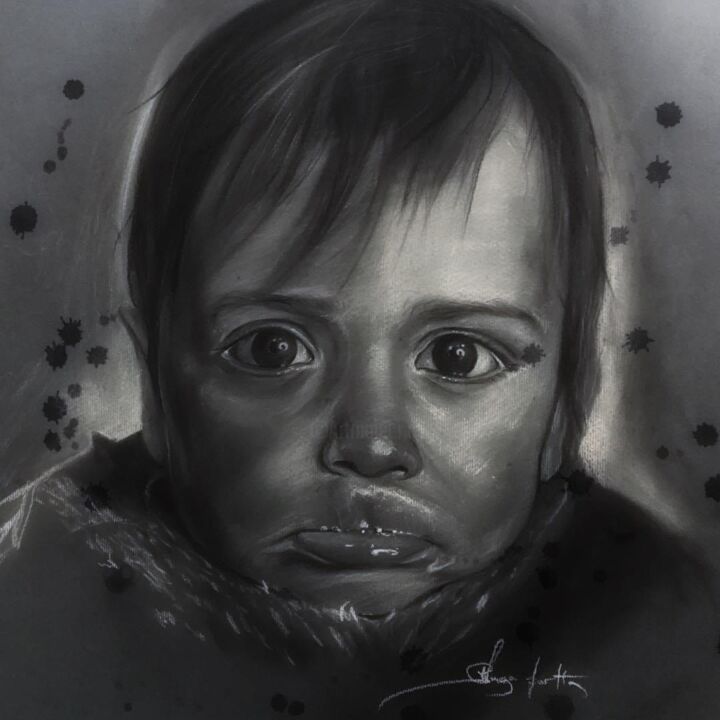Drawing titled "Fosco" by Gianluca Fascetto, Original Artwork, Charcoal