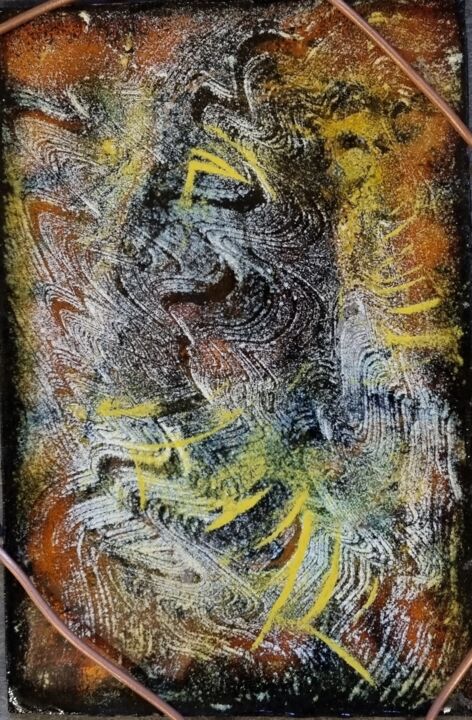 Peinture intitulée "Awa nagi no kami (沫…" par Isabelle Mathis, Œuvre d'art originale, Émail