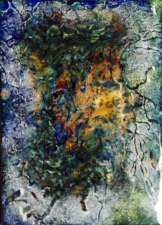 Peinture intitulée "Kotoamatsukami (別天津…" par Isabelle Mathis, Œuvre d'art originale, Émail
