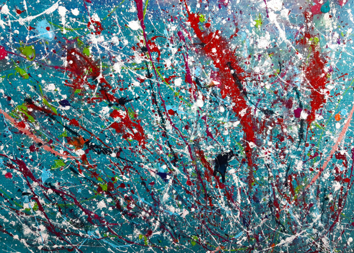 Painting titled "Spring Flowers" by Antonio Bagia, Original Artwork, Acrylic