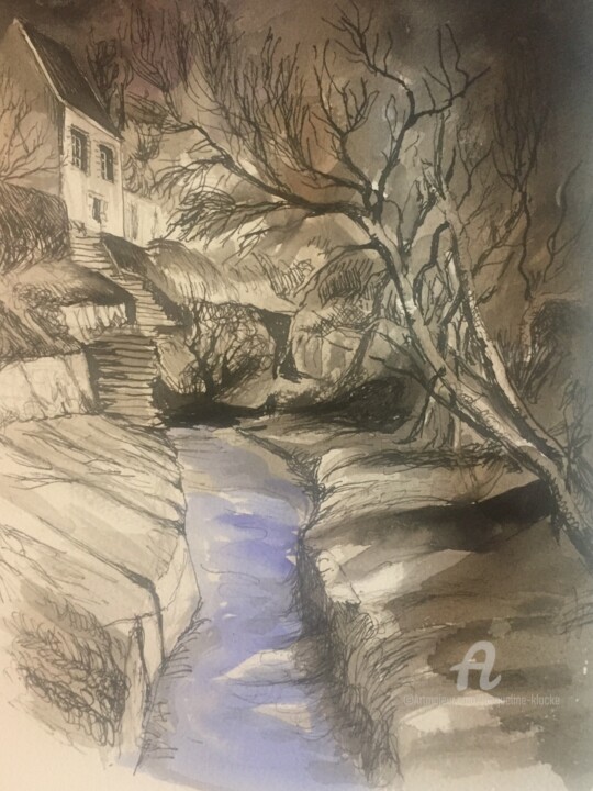 Au fond des bois 绘画, 16.1x12.2 in
