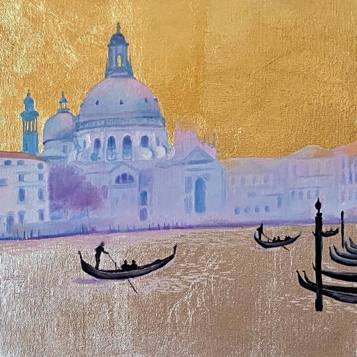 Venice Painting, 11.8x11.8 in