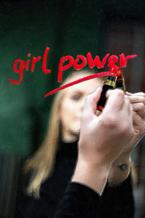 Girl Power Woman Lipstick 绘画, 24x16 in