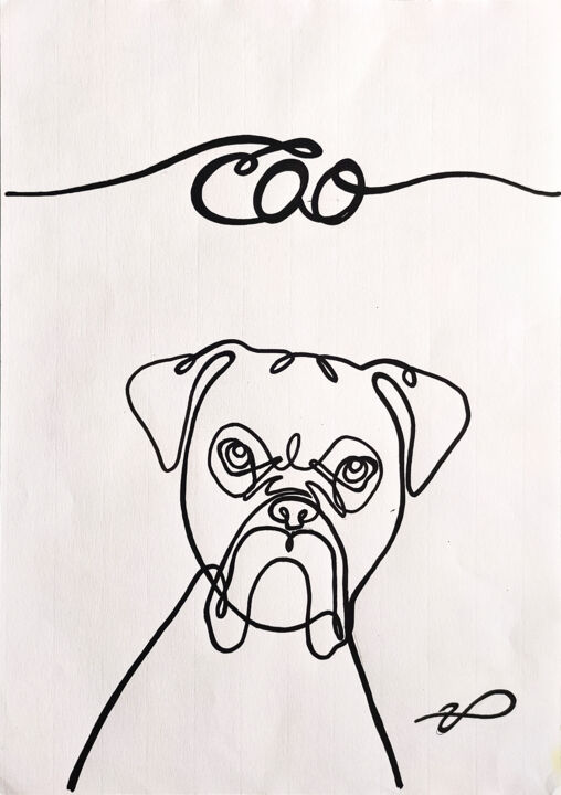 CÃO 绘画, 16.5x11.7 in