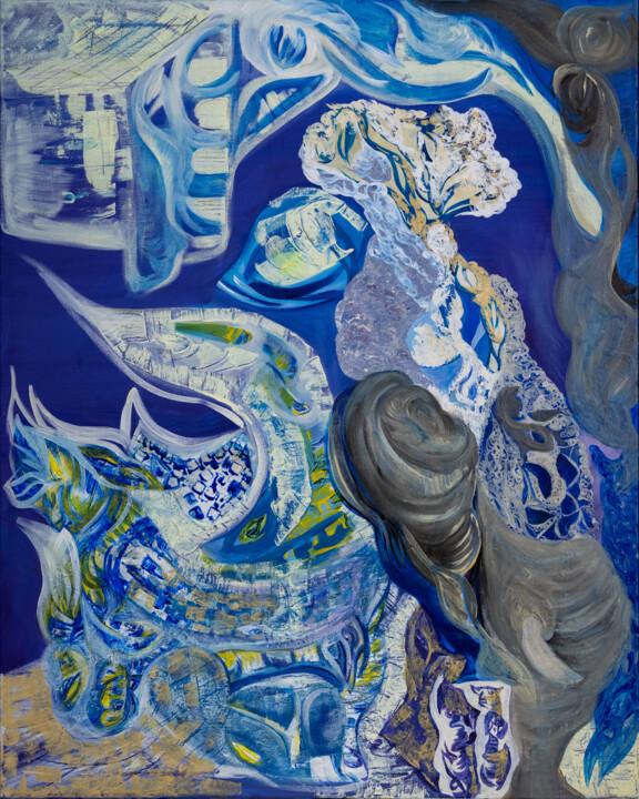Фестивал на слона 绘画, 39.4x35.4 in