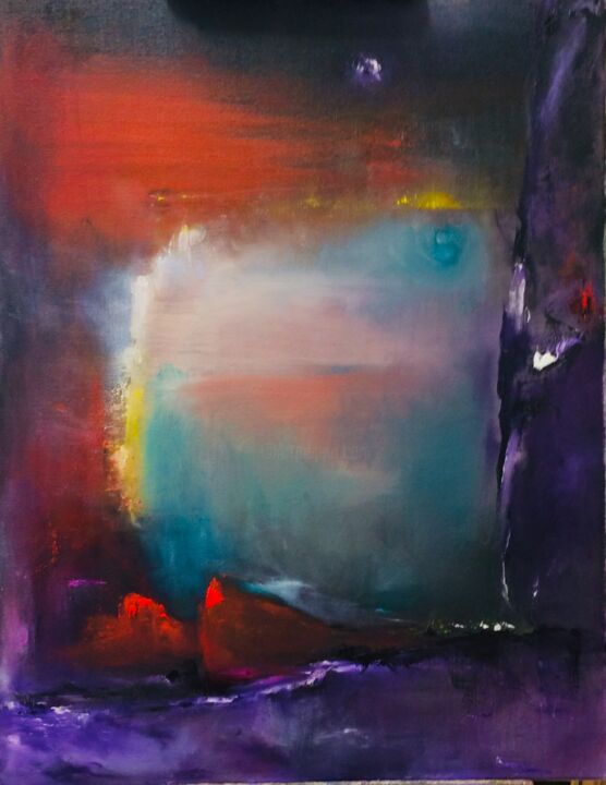 Vue sur un monde 绘画, 35.4x27.6 in