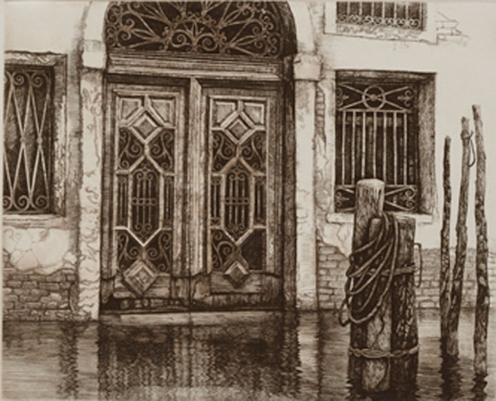 Printmaking titled "Венеция." by Anatolii Ivanovich Iaroslavtsev 1951 2019, Original Artwork, Engraving