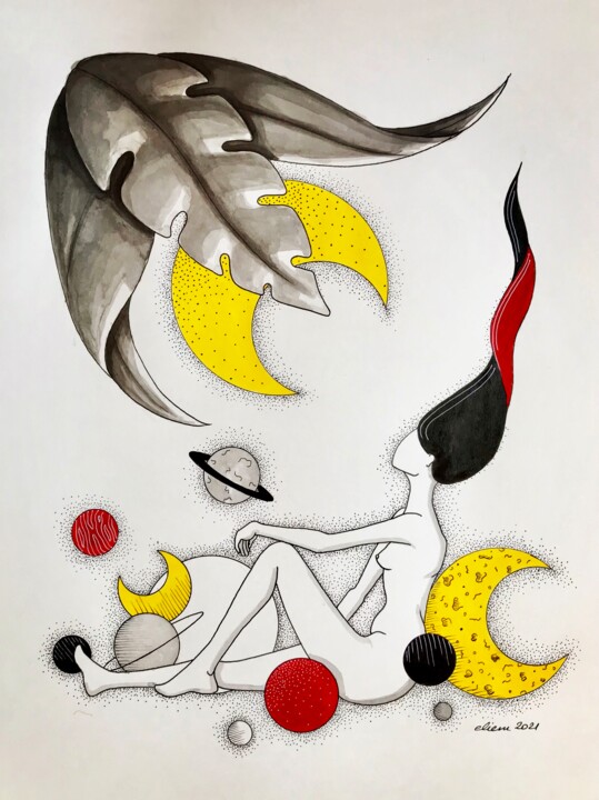L’attraction 图画, 15.8x11.8 in