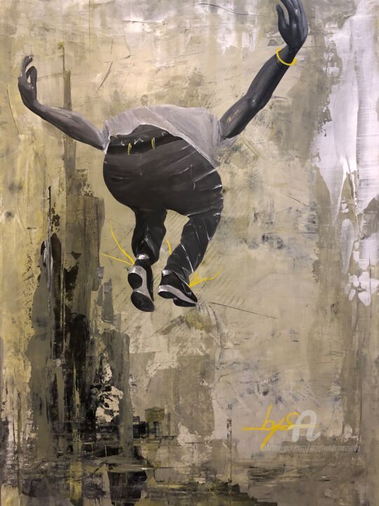 forget the ground, keep on fallin' ! 绘画, 31.5x23.6 in
