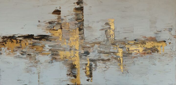 Peinture intitulée "Spiegelungen" par Elisabeth Burmester, Œuvre d'art originale, Acrylique