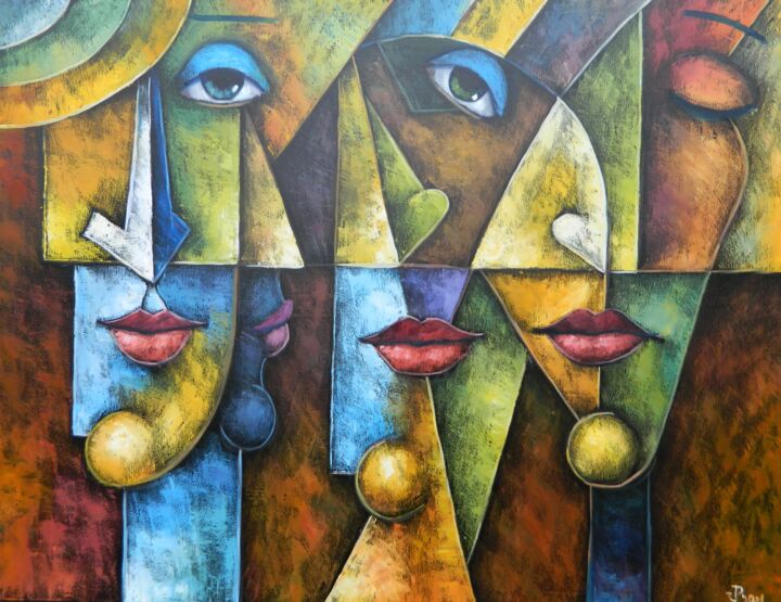CLEVER HEADS 绘画, 100x130 in