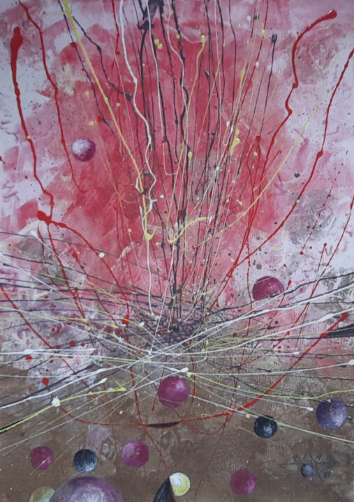 Painting titled "FINAL COUNTDOWN" by Dragos Bagia, Original Artwork, Oil