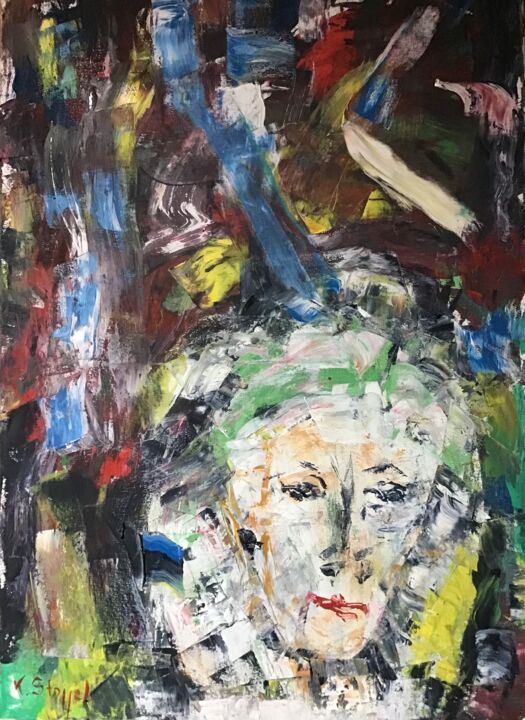 „Erdrückt“ 绘画, 27.6x19.7 in