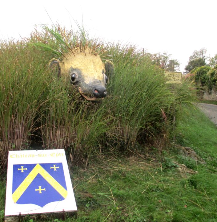 Land art hérisson fête Château-sur-Epte 雕塑