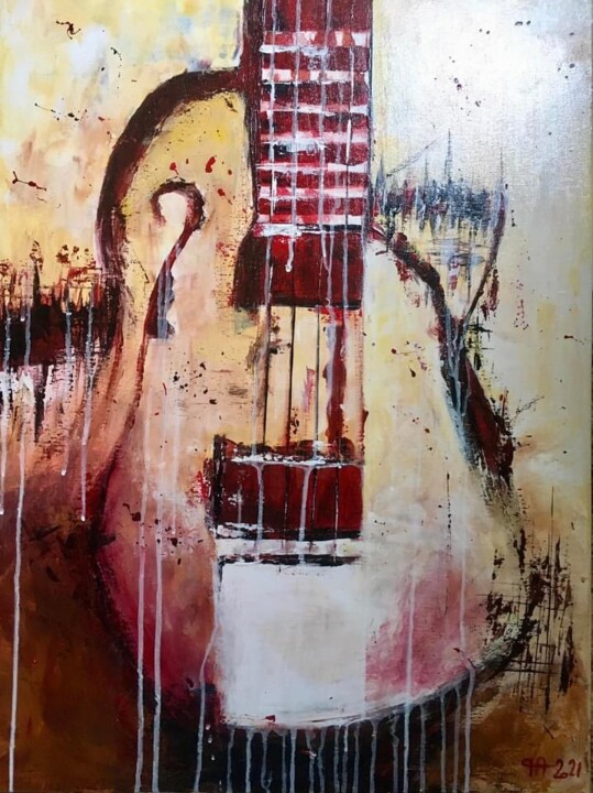 Painting titled "Vibes" by Françoise Augustine, Original Artwork, Acrylic
