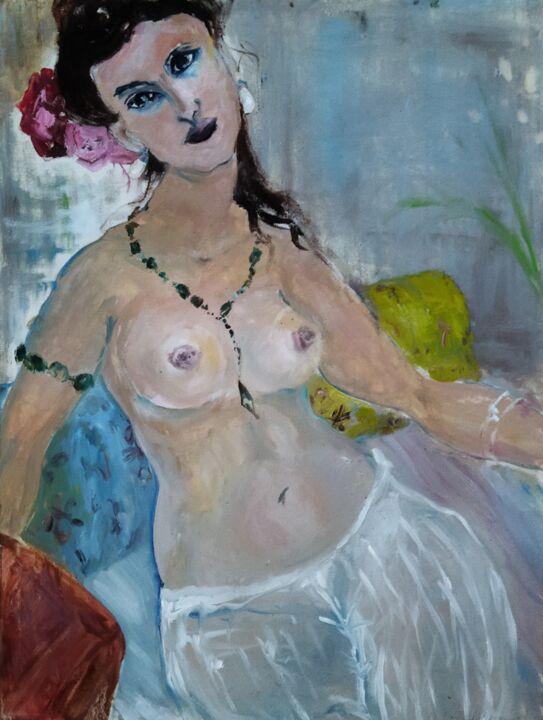 Odalisque 绘画, 31.5x23.6 in