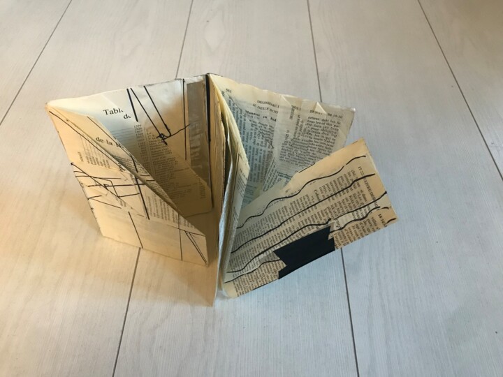Gravures & estampes intitulée "Gris Blanc" par Sophie Le Tellier, Œuvre d'art originale, Collagraphie