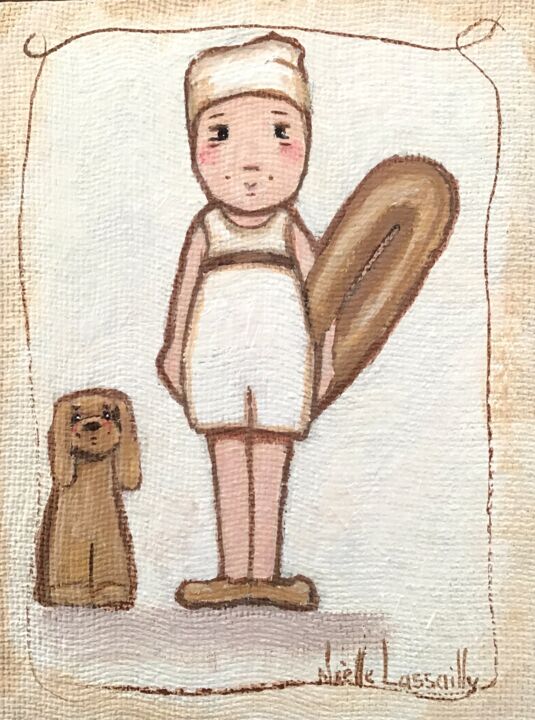 Painting titled "Barnabè" by Noëlle Lassailly, Original Artwork, Acrylic