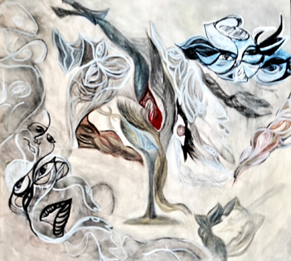 绘画,  15.8x15.8 in 