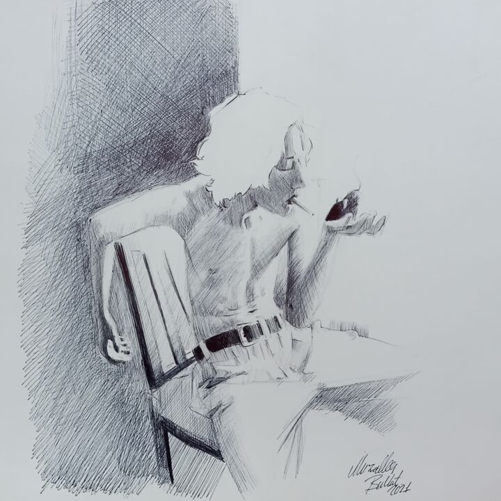 Fareli genç 绘画, 11.4x11.4 in
