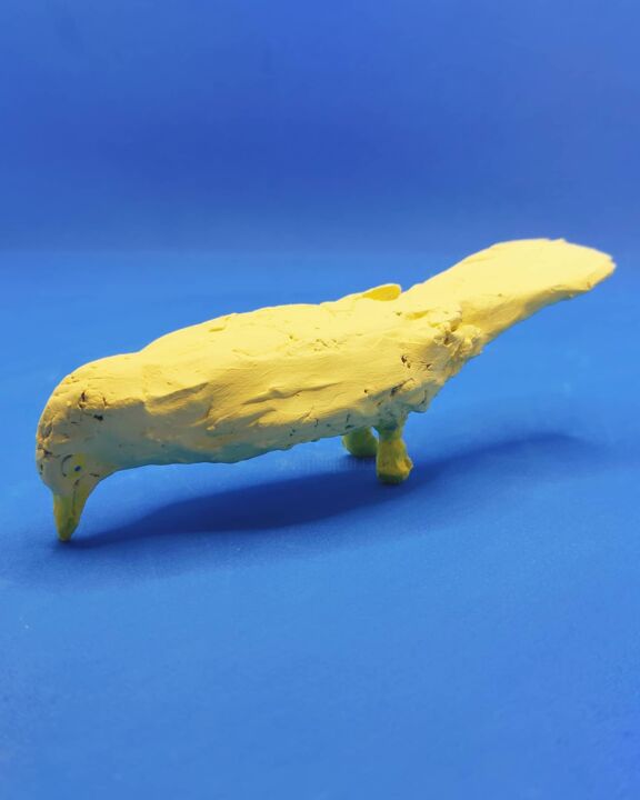 oiseau jaune 雕塑, 2x5.9 in