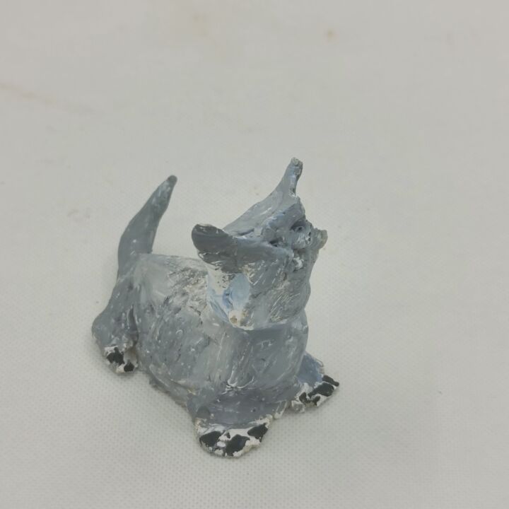 cat 雕塑, 3.2x1.6 in