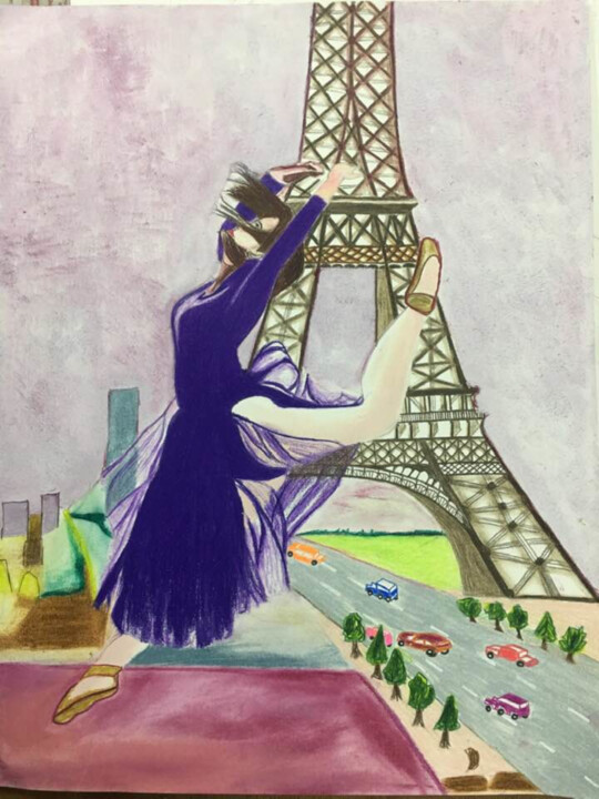 Painting titled "Leap" by Gaurav Gupta, Original Artwork, Oil