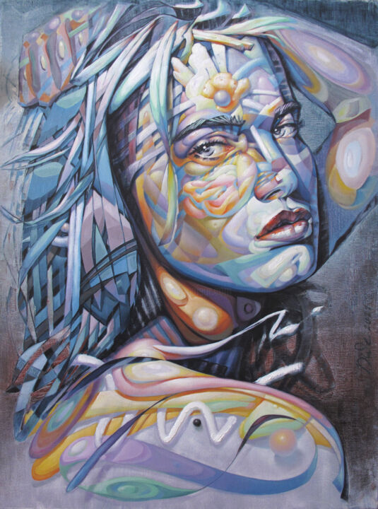 Painting titled "Argine" by Bogdan Dide, Original Artwork, Oil