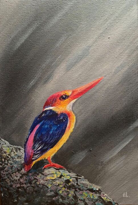Kingfisher 绘画, 11.8x7.9 in