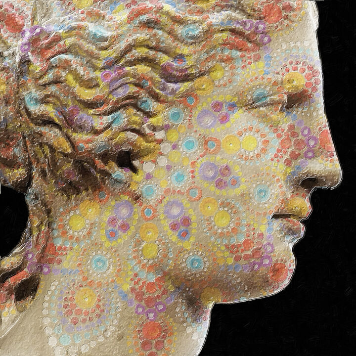 Malarstwo zatytułowany „Venus de Milo Study…” autorstwa Tony Rubino, Oryginalna praca, Akryl Zamontowany na Drewniana rama n…