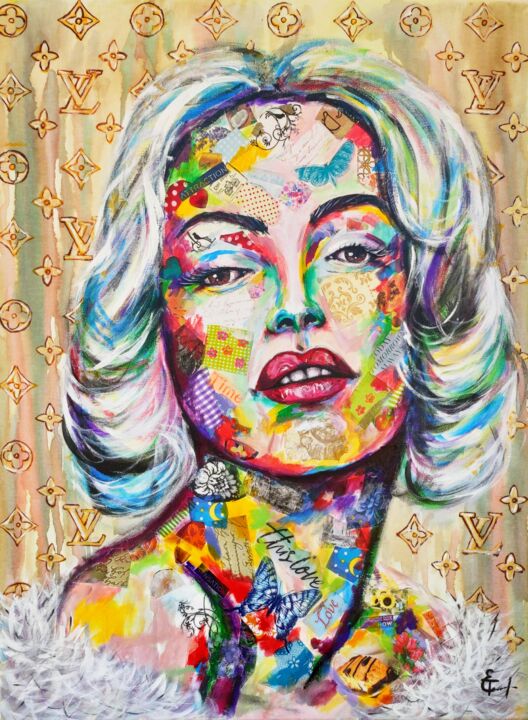 Marilyn Monroe. 绘画, 31.5x23.6 in
