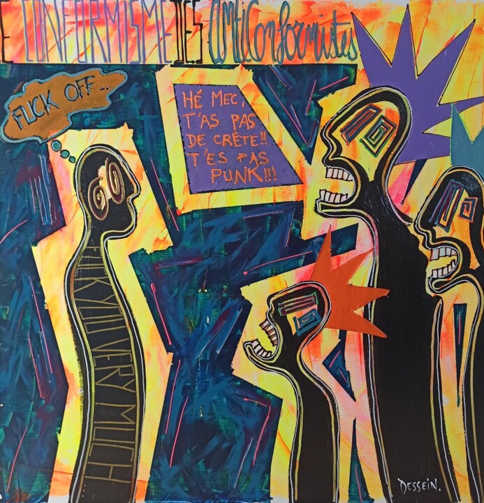 Le conformisme des anticonformistes 绘画, 31.5x31.5 in