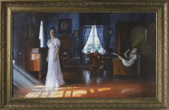 ,,Предмет моих стихов,, 绘画, 22.8x37.4 in