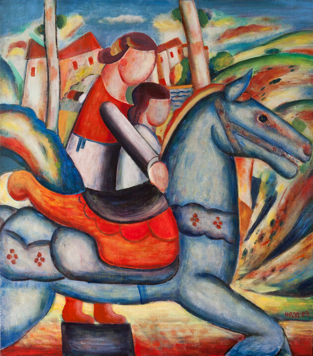 Painting titled "Un tour à deux." by Special Offers, Original Artwork, Oil