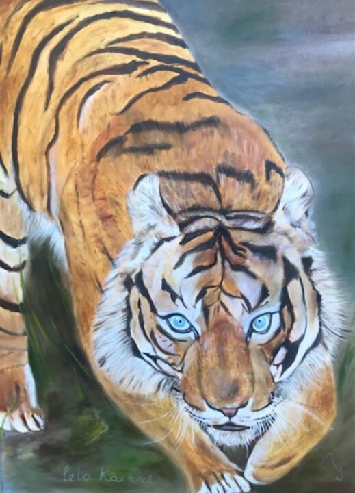 Bengal tiger 绘画, 31.5x23.6 in