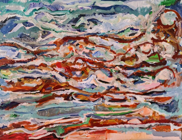 Painting titled "Ozarks (5,2021)" by Andrew Walaszek, Original Artwork, Acrylic