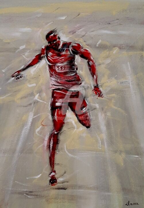 Arrivée 200m 绘画, 23.6x15.8 in