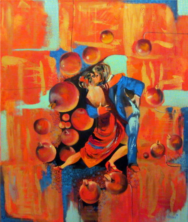Argentine tango 绘画, 32.7x27.6 in