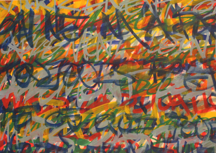 Painting titled "Sans titre" by Axel ., Original Artwork, Marker