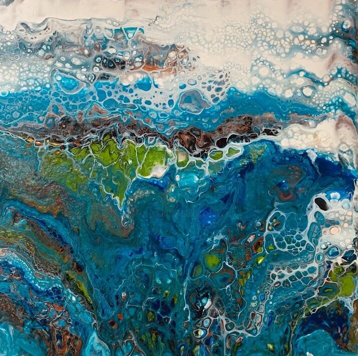 Peinture intitulée "Deep Blue" par Laurent Magrez (LMag), Œuvre d'art originale, Acrylique Monté sur Châssis en bois