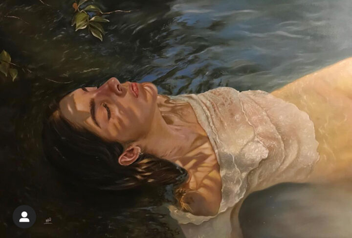 Painting titled "sense of liberation" by Sharareh Darougheh (Sheriartwork), Original Artwork, Oil