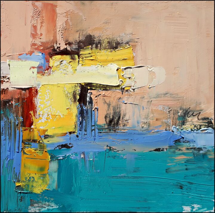 Painting titled "Monday abstraction 2" by Kazimierz Mordarski, Original Artwork, Oil