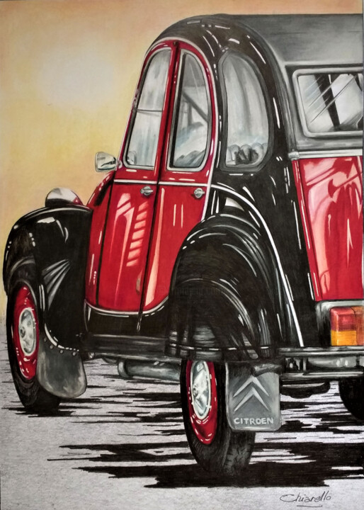 CITROEN CHARLESTON 图画, 19.7x13.8 in