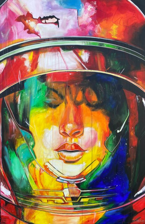 astronaut 绘画, 45.3x29.5 in