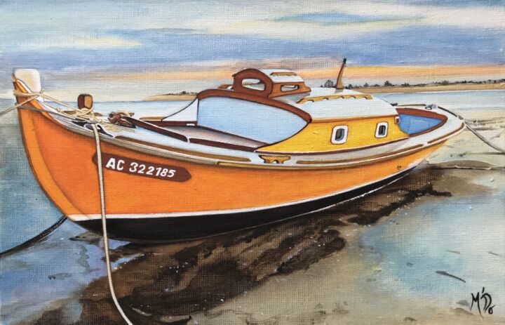Septembre orange 绘画, 10.4x15.9 in